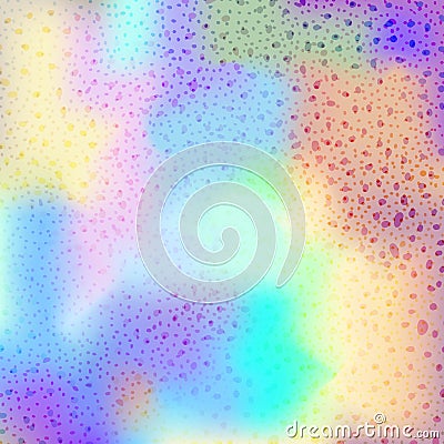 Abstract Pastel Color Rainbow Vector Background. Grunge Dotted Hologram Texture Vector Illustration