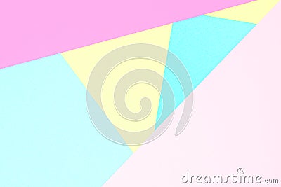 Abstract pastel coloured paper texture background. Minimal geometric shapes and lines in pastel colours. Stock Photo