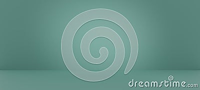Abstract pastel cyan color and gradient light background with studio table backdrops display product design. Blank green empty Stock Photo