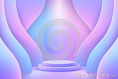 Abstract pastel podium display background for your product presentation, or product display pedestal Vector Illustration