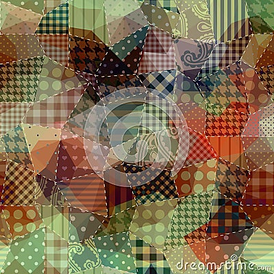 Abstract patchwork pattern. Vector Illustration