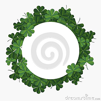 Abstract patrick day background with clover Vector Illustration