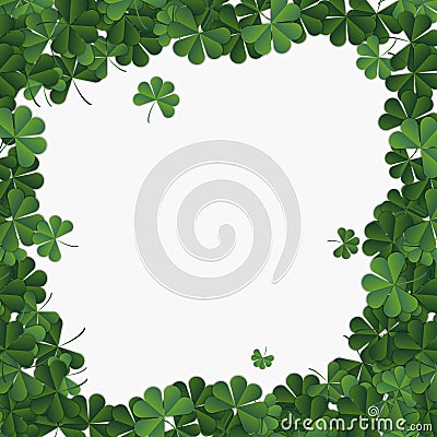 Abstract patrick day background with clover Vector Illustration