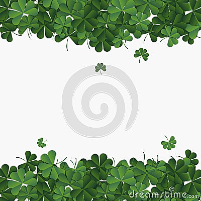 Abstract patrick day background with clover Vector Illustration