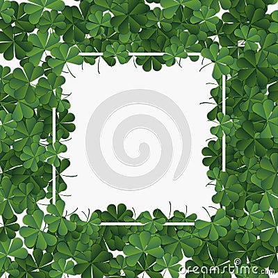 Abstract patrick day background with clover Vector Illustration