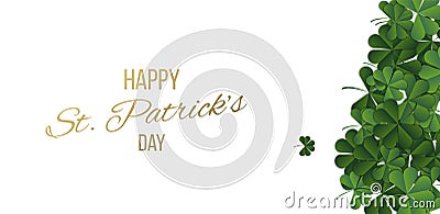 Abstract patrick day background with clover Vector Illustration