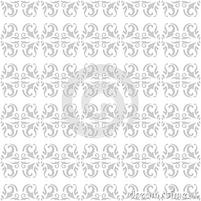 Abstract pattern in Arabian style. Seamless vector background. Gray and white texture. Vector Illustration