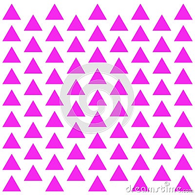 Abstract Pattern Background, Pink Symmetrical Triangle Shapes, White Background, 3D Illustrations Stock Photo