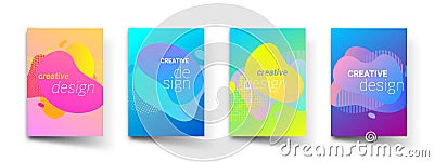 Abstract pattern backgrounds, modern liquid color gradients and cover title templates. Vector geometric pattern graphic design Vector Illustration