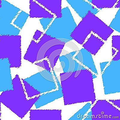 Abstract pattern of blue and lilac squares Stock Photo