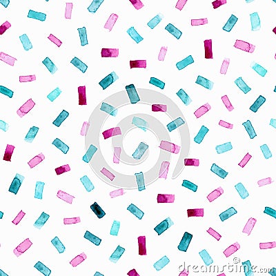 Abstract pattern with bright watercolor rectangles. Vector background. Vector Illustration