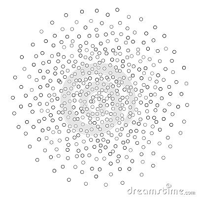 Abstract Pattern with Circle Particles Heap Vector Illustration