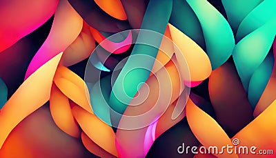 Abstract pattern colorful background braid cord Cartoon Illustration