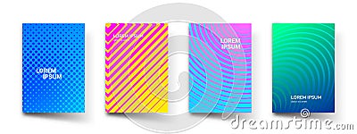 Abstract pattern gradient background, vector templates. Modern geometric design with abstract minimal halftone color gradient, Vector Illustration