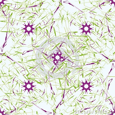 Abstract pattern with green and purple stains. Vector Illustration