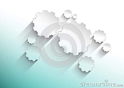 Abstract Pattern Light Shadow Cog Background Vector Illustration