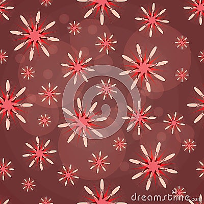 Abstract pattern with red figures. Vector Illustration