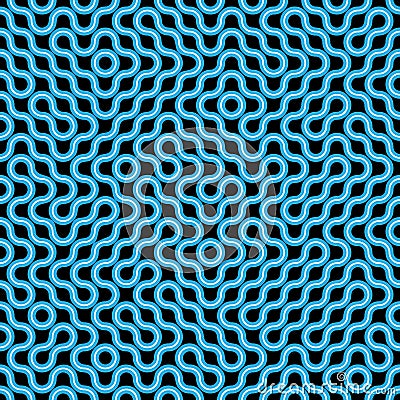 Abstract pattern of solid sinuous lines. Seamless background Vector Illustration