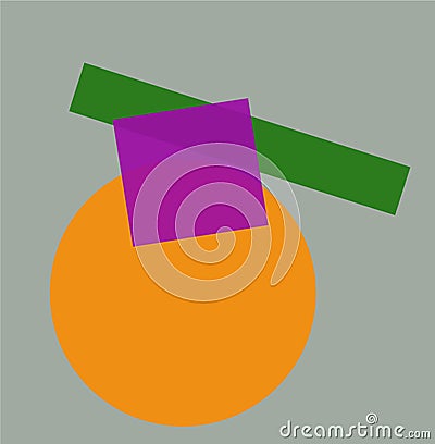 abstract drawing of three figures Vector Illustration