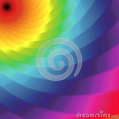 Abstract pattern with twisted bands in spectrum colors Vector Illustration