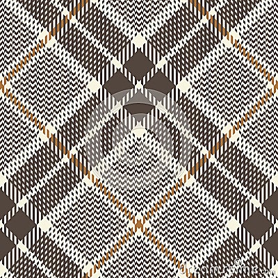 Abstract pattern vector for textile print. Seamless brown tartan check plaid for dress, skirt, trousers. Stock Photo