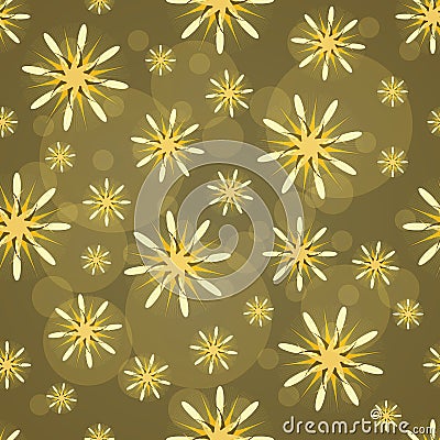 Abstract pattern with yellow figures. Vector Illustration