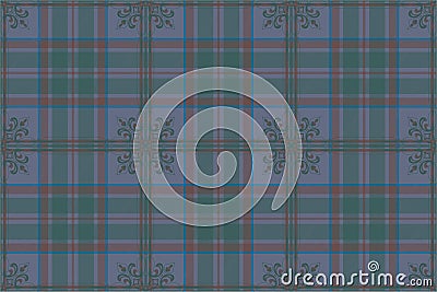 Abstract patterns on a checkered background. Creative option for new types of fabrics Vector Illustration