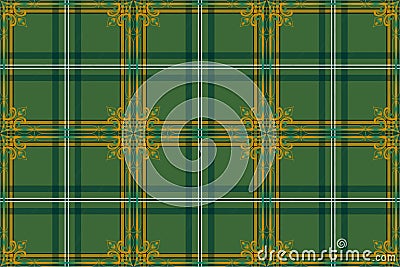 Abstract patterns on a checkered background. Creative option for new types of fabrics Vector Illustration
