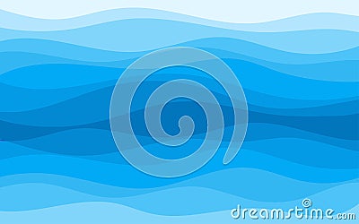 Abstract patterns of the deep blue sea ocean wave banner vector background Vector Illustration