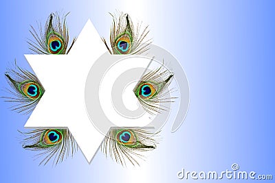 Abstract peacock feather texture background Stock Photo