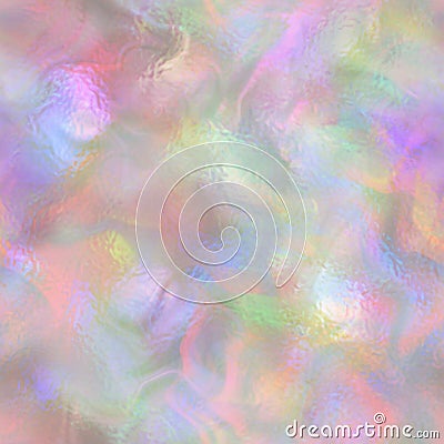 Pearl background with shimmering mother of pearl and rainbow colours. Nacreous texture. Glass crumpled foil surface, Stock Photo