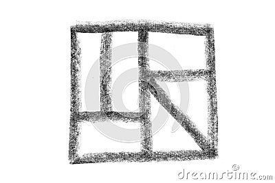 Rough Pencil block background and abstraction lines and scrapes. Raw pencil website background. Natural charcoal texture. Stock Photo