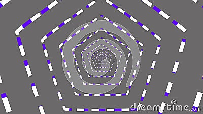 Abstract Pentagon-Shaped Tunnel Illustrated with Futuristic Flair Stock Photo