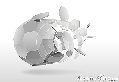 Abstract pentagon sphere Cartoon Illustration