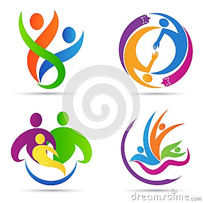 Abstract people logo Vector Illustration