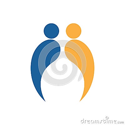 Abstract People symbol, togetherness and community concept design Stock Photo