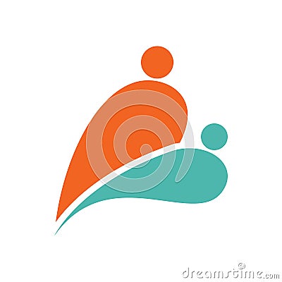 Abstract People symbol, togetherness and community concept design Stock Photo