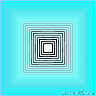 Abstract Perspective depth of a blue square, Futuristic design Vector Illustration