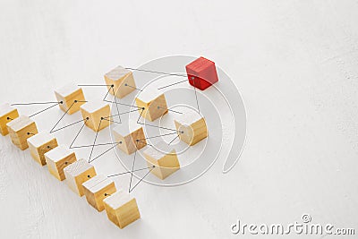 abstract photo of connectivity concept, Linking entities, Hierarchy and HR. Stock Photo