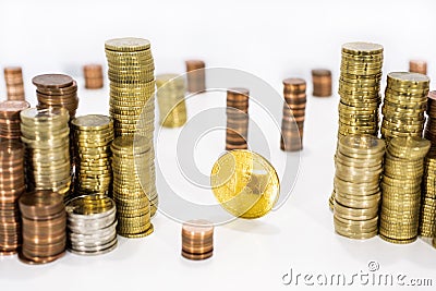 Abstract photo of cryptocyrrency. Stock Photo