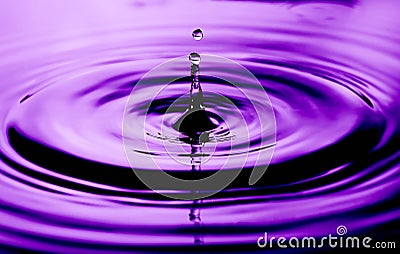 Abstract photo of water drops. Nice texture and design photo with ultraviolet color. Stock Photo