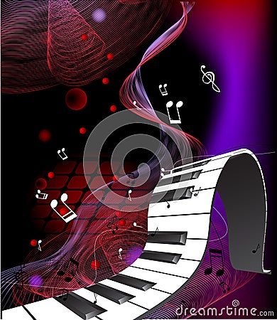 Abstract piano keyboard Vector Illustration