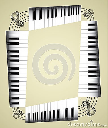 Abstract piano roll Cartoon Illustration