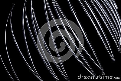 Abstract picture light trail on black background Stock Photo