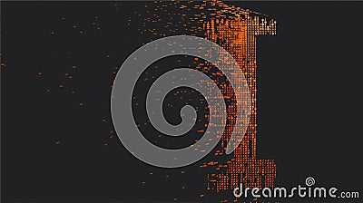 Abstract picture of mysterious pattern design of tiny text and symbol. AIG53. Stock Photo
