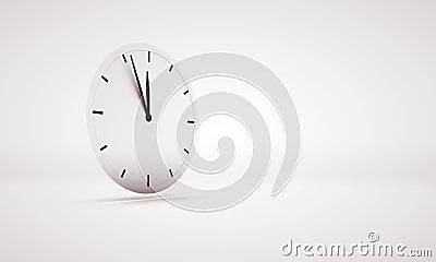 Abstract picture presenting white clock Stock Photo