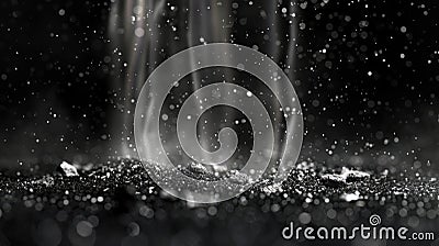 Abstract of rocks exploding into dust flowing with wind blowing effect. AIG53. Stock Photo