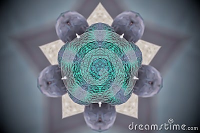 Abstract pigeon feathers mandala Stock Photo