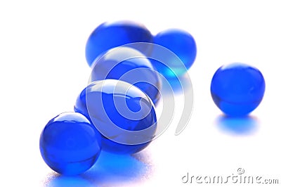 Abstract pills in blue color Stock Photo