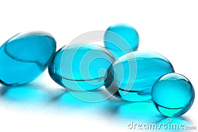 Abstract pills in cyan color Stock Photo